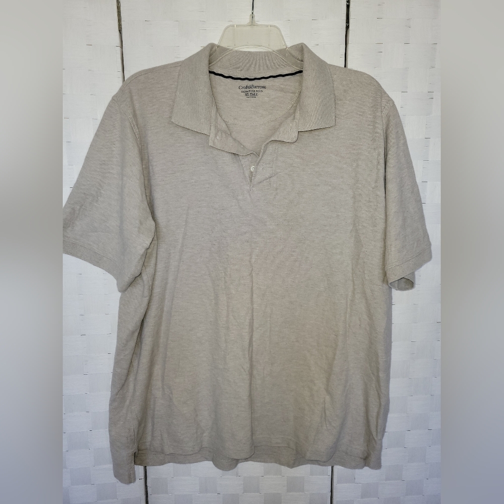 Croft & Barrow Men's Light Tan Polo Shirt XL TALL